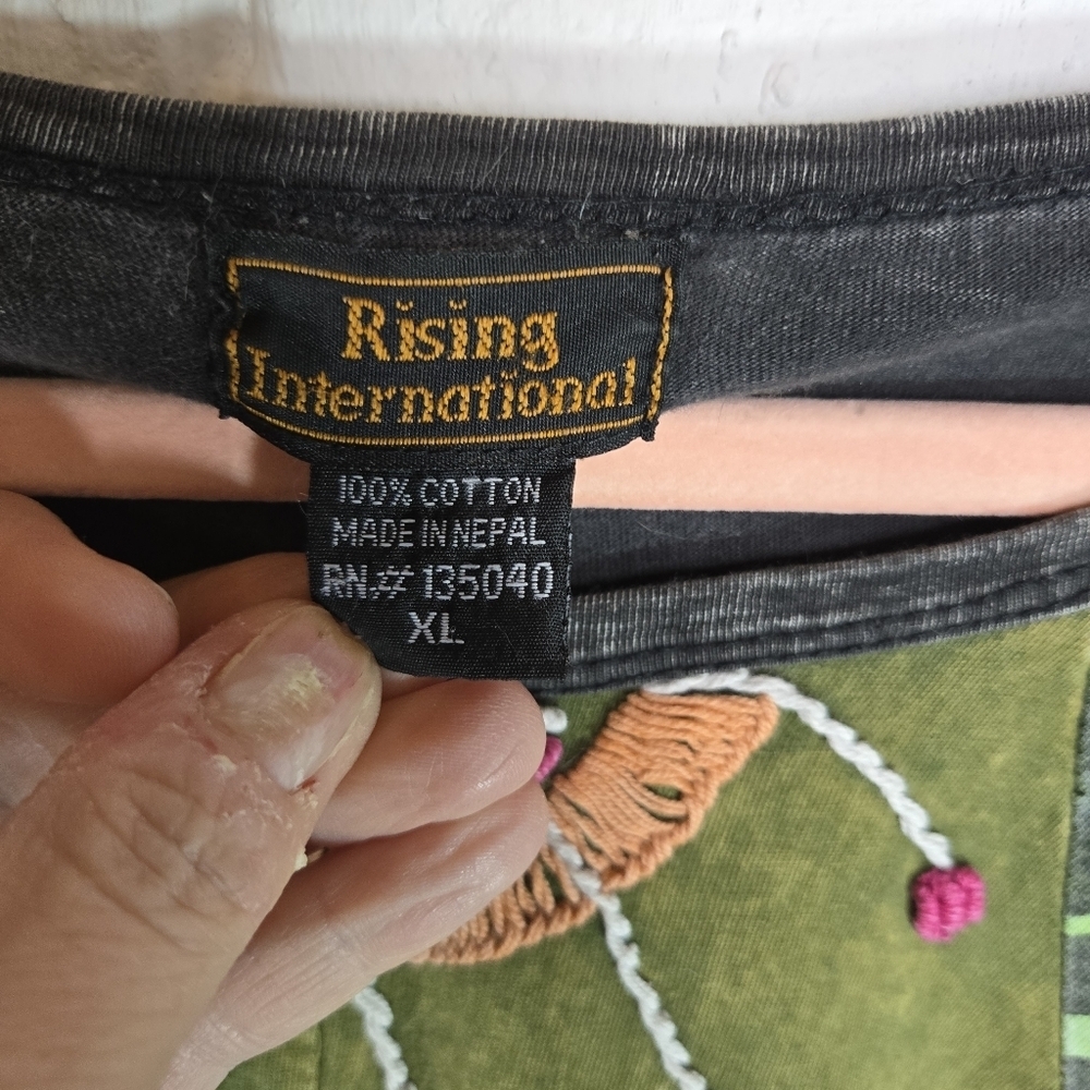 Rising International Artistic Patchwork Long Slee… - image 5